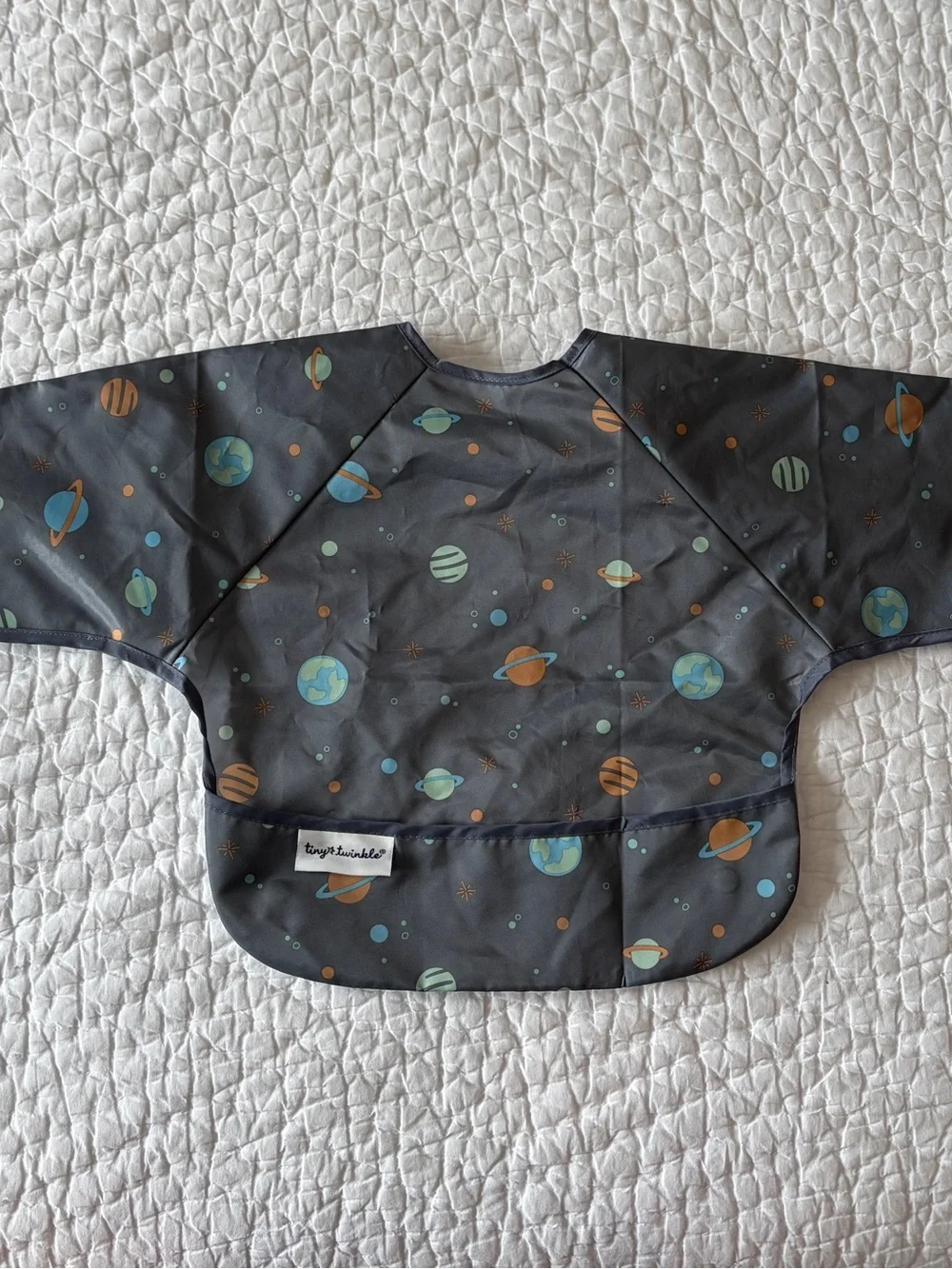 Tiny Twinkle Space Long sleeve bib
